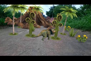 火山地帶的恐龍世界dinosaur3D暴龍三角龍翼龍天上飛恐竜공룡新北市恐龍出沒