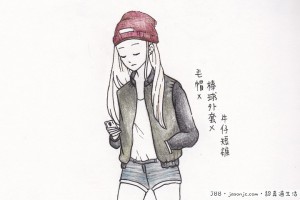 少女服飾百變風格穿搭：毛帽、棒球外套和牛仔短褲 - 認真過生活