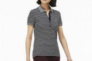 lacoste polo衫 五粒扣細條紋鱷魚刺繡翻領女款修身短袖polo衫 黑色_lacoste polo衫_Lacoste_運動服_adidas originals,adidas nmd,adidas ultra boost,adidas superstar|adidas官方目錄|adidas官方網台灣|adidas taiwan
