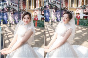 婚紗婚宴髮型2018 甜美可人俏皮 輕裸透妝感 - 台北新娘秘書 林貞維