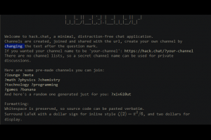 生活技.net: Hack.Chat 匿名文字通訊聊天室