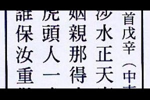 行天宮解籤詩第四十八籤【中吉。戊辛】