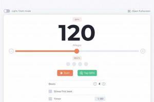 Metronome Online 線上節拍器：可調拍點、強調第一拍，並內置計時器的免費工具
