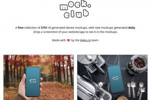 Mock.Club：免費 AI Mockup 素材庫，拖曳截圖立即生成專業展示圖 – 關鍵應用