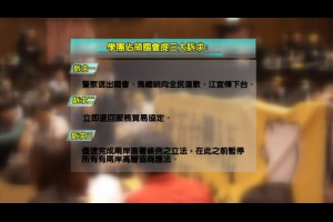 佔領國會要求馬王出面 學團立院場內外反黑箱服貿