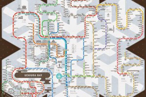 美麗的日本地區地鐵路線圖