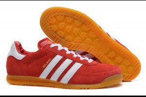 adidas三葉草 2014火爆熱賣 米蘭諾系列陳冠希代言男生休閒鞋 紅白色