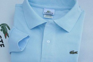 lacoste polo衫 鱷魚刺繡經典長袖polo衫 情侶款 粉藍色