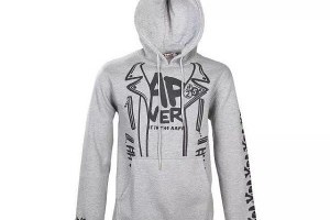 aape帽t 2014秋冬新款 Universe25週年紀念款 猿人頭印花男生連帽衫 灰色