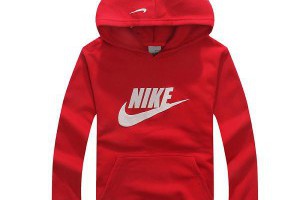 nike連帽外套 秋冬新款時尚寬鬆情侶外套 紅色