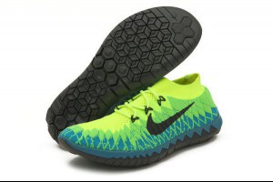 nike free 3.0 flyknit 針織輕便男生休閒軟底鞋 螢光綠