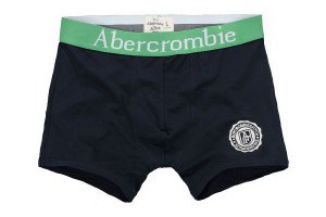 af內衣褲 字母標男生四角褲 寶藍色綠邊