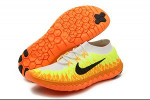 nike free 3.0 flyknit 針織輕便男生休閒軟底鞋 白黃橘黑