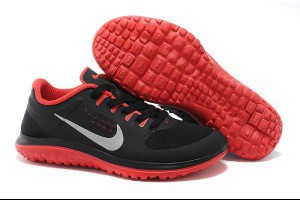 nike fs lite run 2014新款 輕便透氣時尚雙色女鞋 黑紅色
