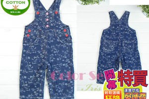 純棉牛仔褲BM1204258女童寶寶吊帶褲/長褲3-18m,宇宙名伶呵護純真童裝(新莊區)