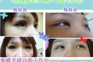 ★黑鑽睫毛300根+下睫毛【紫蝶美睫沙龍工作室】台北新北市新莊泰山板橋三重樹林