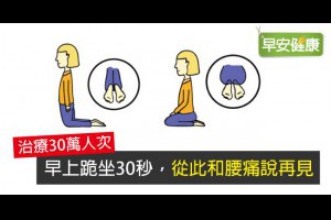 早安健康｜早上跪坐30秒，從此和腰痛說再見